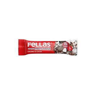Fellas High Protein Bar Coconut and Cocoa 45g - Supports Muscle Recovery and Satiety Fellas High Protein Bar - Supports Muscle Recovery high protein bar, coconut protein bar, cocoa protein bar, healthy snack, protein supplement, fitness nutrition, post-workout snack, on-the-go snacking, muscle recovery, satiety, digestive health, energy metabolism, nutritional balance, convenient nutrition