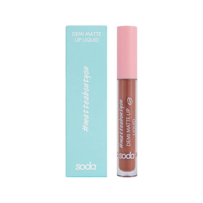 Soda Demi Matte Liquid Lipstick 013 - 3.5ml Compact Matte Lip Color for On-the-Go