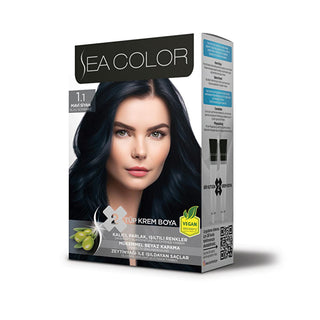 Sea Color Hair Dye - Olive Oil Formula for Lasting Color and 100% Grey Coverage - Sea Color Sea Color Hair Dye - Olive Oil for Lasting Color hair dye, olive oil hair color, 100% grey coverage hair dye, lasting hair color, hair coloring for men, hair care, cosmetic, beauty product, grey hair coverage, nourishing hair dye, vibrant hair color