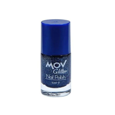 Mov Glitter Oje No.06 Lacivert Nail Polish - Glittery Finish, Customizable Nail Art