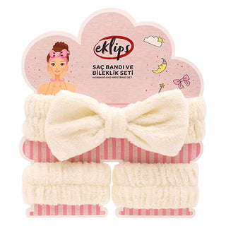 Eklips Spa Headband and Wristband Set: Soft Elastic Headband for Makeup & Skincare - Keep Hair Away, Absorb Water Droplets with Comfort! Eklips Spa Headband Set: Comfort for Skincare & Makeup Spa headband, Wristband set for skincare, Makeup headband, Soft elastic headband, Skincare accessories, Facial cleansing headband, Eklips headband, Eklips wristband, headband, wristband, skincare routine, makeup application, soft headband, elastic headband, comfort, beauty accessories, facial cleansing, hair accessorie