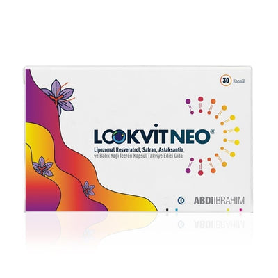 Lookvit Neo Dietary Supplement - Antioxidant Support with Astaxanthin, Omega 3, Resveratrol & Saffron - 30 Capsules