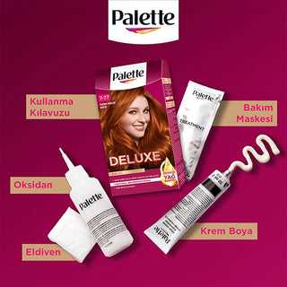 Palette Deluxe Intense Copper Hair Dye 7-77 - Long-Lasting, Nourishing Hair Color Palette Deluxe Intense Copper Hair Dye - Long-Lasting Color hair dye, intense copper hair color, long-lasting hair color, nourishing hair dye, Palette Deluxe hair color, copper hair dye, vibrant hair color, hair care, hair coloring, cosmetic, beauty product, hair treatment