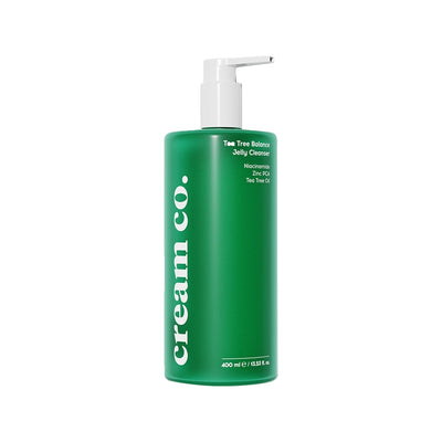 Cream Co. Tea Tree Balance Jelly Cleanser - Gentle, Soothing, 400ml for Sensitive Skin