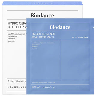 Hydro Cera-nol Real Deep Mask - 4 Pack for Dryness Relief & Redness Soothing by Hydro Cera-nol Hydro Cera-nol Real Deep Mask - Hydrating Facial Mask for Dry Skin facial mask for dryness relief, soothing facial mask, ceramide facial mask, hydrating facial mask, redness soothing skincare, dry skin relief, intense hydration, skincare for dryness, soothing skincare products, ceramide skincare, facial mask for redness, hydration mask, clinically tested skincare, skincare for sensitive skin