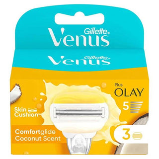 Gillette Women's Razor Refill Blades - Venus ComfortGlide Olay 5-Blade Moisturizing Shaving Gillette Venus ComfortGlide Olay 5-Blade Razor Refill Gillette Venus ComfortGlide Olay, Women's Razor Refill Blades, 5-blade Razor, Moisturizing Shaving, Olay Infused Jel Bars, Women's Shaving, Razor Blades, Gillette Venus, ComfortGlide, Olay, Shaving Essentials, Women's Grooming