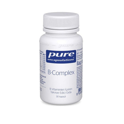 Pure B Complex Dietary Supplement Capsules for Energy Support - 30 Count