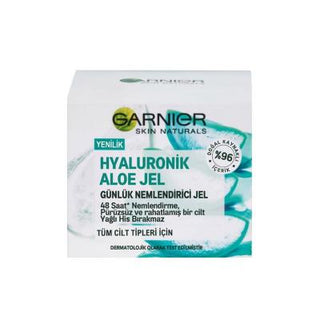 garnier hyaluronic aloe daily moisturizing gel, moisturizer gel in 50ml packaging Garnier Hyaluronic Aloe Daily Moisturizing Gel - 50ml Garnier Hyaluronic Aloe Gel - Daily Moisturizer 50ml garnier, hyaluronic-acid, aloe-vera, daily-moisturizer, skin-hydration, vegan, gel, skincare, hyaluronic-gel, ai-generated