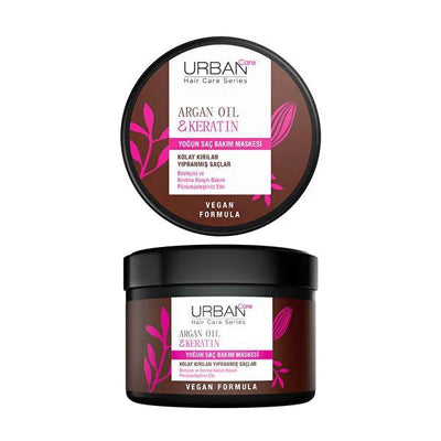 Urban Care Argan Oil & Keratin Hair Care Mask - Nourishing, Vegan, Paraben-Free Repair for Damaged Hair