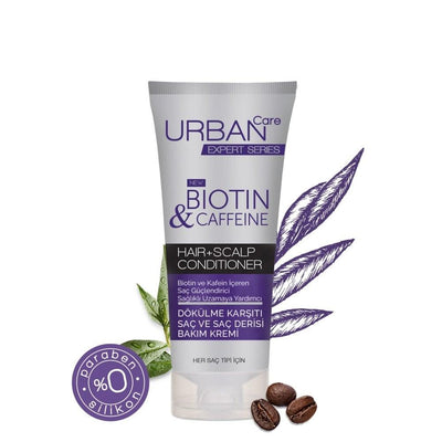 Urban Care Biotin & Caffeine Hair and Scalp Cream - 200ml - Nourishing, Reduces Hair Loss, Softens Hair