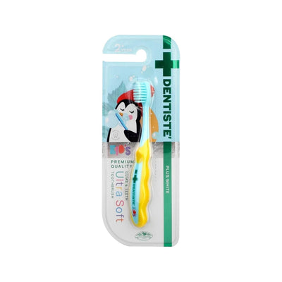 Dentiste Kids Plus White Ultra Soft Kids Toothbrush - Gentle Dental Care for 2+ Years - Promotes Healthy Gums & Whiter T