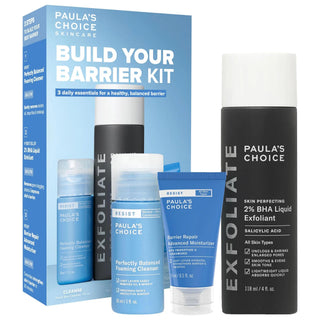 Build Your Barrier: Vegan Skincare Kit with BHA, Foaming Cleanser, & Barrier Repair Moisturizer - Hydrate, Brighten & Strengthen Skin Build Your Barrier: Skincare Kit - Hydrate, Repair & Brighten skincare kit, BHA exfoliant, foaming cleanser, barrier repair moisturizer, hyaluronic acid serum, salicylic acid pore treatment, vegan skincare, cruelty-free skincare, skin barrier repair, hydrating skincare kit, skincare, cleanser, moisturizer, exfoliant, BHA, hyaluronic acid, salicylic acid, ceramides, vegan, cru