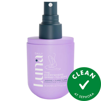 Luna Daily The Everywhere Spray-To-Wipe - pH Balanced Cleansing Body Spray with Prebiotics for All Skin Types