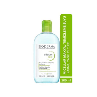 Bioderma Sebium H2O: Micellar Water Makeup Remover for Oily & Combination Skin - Gentle, No-Rinse Cleanser, Pore Minimizing, Oil Control, 16.9 fl oz Bioderma Micellar Water: Makeup Remover for Oily Skin micellar water, makeup remover, oily skin cleanser, combination skin cleanser, no rinse cleanser, Bioderma Sebium H2O, gentle makeup remover, non-comedogenic cleanser, oil control cleanser, Bioderma, Sebium H2O, face cleanser, skin cleanser, makeup removal, oil control, acne prone skin, combination skin, oil