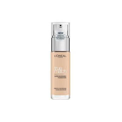Loreal Paris True Match Foundation: 1N Ivory - Hyaluronic Acid & Vitamin E, Lightweight, Natural Look, SPF 17, Skin Tone