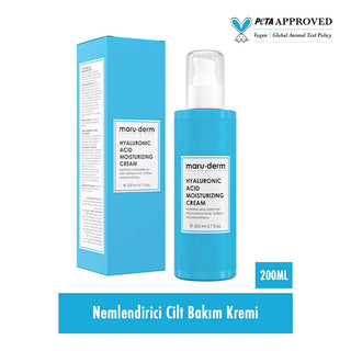 Maruderm Hyaluronic Acid Moisturizing Cream - Intense Hydration, Anti-Aging, Face & Body Lotion, Paraben & Fragrance-Free for Sensitive & Dry Skin (200ml) Maruderm Hyaluronic Acid Cream: Intense Moisture & Anti-Aging hyaluronic acid cream, moisturizing face cream, body lotion, sensitive skin moisturizer, anti-aging cream, paraben free skincare, fragrance free moisturizer, niacinamide cream, intense hydration cream, dry skin cream, hyaluronic acid, moisturizer, face cream, body cream, sensitive skin, anti-ag