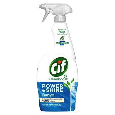 Cif Power Shine Bathroom Cleaner Spray: Natural Limescale Remover, Soap Scum & Tile Cleaner | Eco-Friendly Recycled Bott