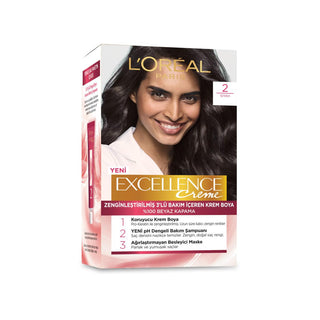 Loreal Paris Excellence Creme: Black Hair Dye for 100% Gray Coverage & Long Lasting Rich Color - Pro-Keratin & Ceramide for Hair Protection Loreal Paris Black Hair Dye: 100% Gray Coverage & Long Lasting Color hair dye, gray coverage hair color, permanent hair color, Loreal hair dye, black hair dye, at-home hair color, hair color with keratin, hair color with ceramide, long lasting hair dye, hair color for gray hair, hair coloring, hair color, hair care, gray hair solution, anti-aging hair color, women's hai