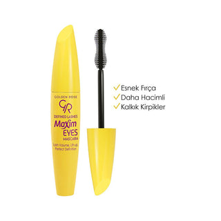 Golden Rose Maxim Eyes Mascara - Defined Lashes, Voluminous Eyelashes, Unique Formula & Flexible Brush Golden Rose Maxim Eyes Mascara - Voluminous Lashes Mascara, Defined Lashes, Golden Rose, Maxim Eyes Mascara, Voluminous Eyelashes, Eye Makeup, Cosmetics, Beauty Products, Makeup Essentials, Lash Enhancement, Eye Enhancement
