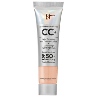 IT Cosmetics CC+ Cream: Full Coverage SPF 50+ Foundation - Color Correcting, Hydrating, Anti-Aging - Natural Finish IT Cosmetics CC Cream: Full Coverage SPF 50 Foundation CC cream foundation, full coverage foundation, SPF 50 foundation, color correcting cream, hydrating foundation, anti-aging foundation, foundation for acne scars, foundation for wrinkles, foundation for redness, natural finish foundation, full coverage makeup, skincare makeup, makeup with SPF, foundation, color correction, hydration, anti-a