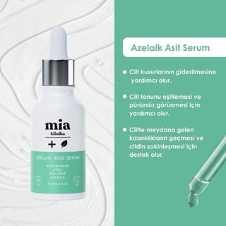 Mia Klinika Azelaic Acid Serum: Acne, Blemish & Hyperpigmentation Treatment | Tea Tree Oil & Zinc Infused | Reduce Redness & Even Skin Tone Mia Klinika Azelaic Acid Serum: Acne, Blemish, Redness Control Azelaic Acid Serum, Acne treatment serum, Blemish reducing serum, Skin tone serum, Tea tree oil serum, Zinc serum, Mia Klinika serum, Hyperpigmentation treatment, acne, blemishes, hyperpigmentation, skin tone, tea tree oil, zinc, skincare, serum, moisturizing, nourishing, skin imperfections, redness, inflamm