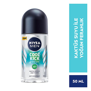 Nivea Men Cool Kick Fresh Roll-On Deodorant - 48 Hour Protection, Alcohol-Free, Long-Lasting Freshness Nivea Men Cool Kick Fresh Deodorant - 48hr Protection Nivea Men Deodorant, Roll-On Deodorant, Anti-perspirant Deodorant, Alcohol-free Deodorant, Long-lasting Freshness Deodorant, Men's Grooming, Personal Care, Deodorant for Men, Sensitive Skin Deodorant, 48 Hour Protection Deodorant