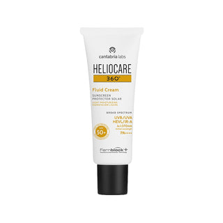Heliocare 360 Fluid Cream SPF 50+ Sunscreen Cream - Broad Spectrum UV Protection for Sensitive Skin - 1.69 fl oz