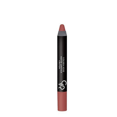 Golden Rose Matte Lipstick Crayon - Long-Lasting, Moisturizing Lip Color with Vitamin E