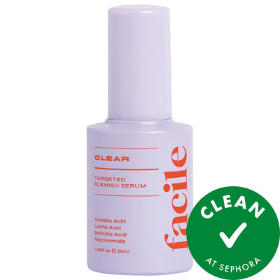 Clear Skincare: 10% AHA BHA Exfoliating Facial Serum - Targets Acne, Minimizes Pores, Improves Skin Texture - Vegan & Cr