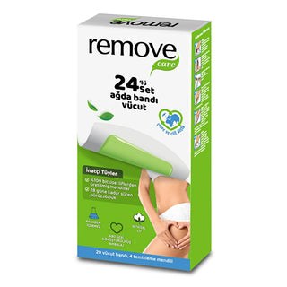 Remove Care Wax Strips for Body Hair Removal - Easy, Dermatologically Tested, 24-Piece Set for Arms and Legs Remove Care Wax Strips - Easy Hair Removal for Arms & Legs body wax strips, hair removal for arms and legs, dermatologically tested wax strips, easy hair removal, wax strips for sensitive skin, hair removal wax, wax strips, body hair removal, smooth skin, hair-free skin, beauty products, personal care, grooming