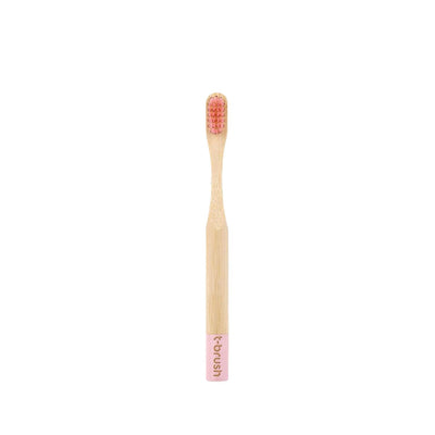 T-Brush Vegan Bambu Soft Children's Toothbrush Pink - Eco-Friendly Oral Care for Kids