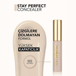 Flormar Stay Perfect Pigmented Concealer: Full Coverage, Long Lasting, Natural Finish - Conceals Dark Circles & Blemishes, Moisturizing & Fragrant Flormar Pigmented Concealer: Full Coverage, Natural Finish pigmented concealer, long lasting concealer, natural finish concealer, flormar concealer, full coverage concealer, concealer for dark circles, concealer for blemishes, moisturizing concealer, fragrant concealer, best concealer for dry skin, concealer, makeup, cosmetics, beauty, blemish concealer, dark cir