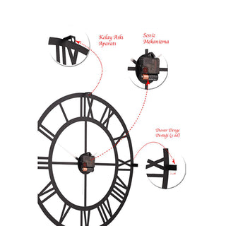 Muyika 50x50cm Modern Metal Wall Clock - Silent Sweep Mechanism, Decorative Home Accent Muyika Modern Metal Wall Clock - Silent & Stylish wall clock, metal wall clock, silent wall clock, modern home decor, large wall clock, home accents, decorative wall clock, metal decor, silent sweep mechanism, 50x50cm wall clock
