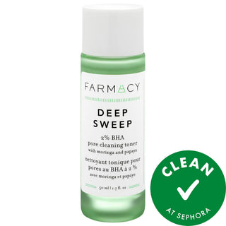 Mini Deep Sweep - 2% BHA Salicylic Acid Toner for Combination & Oily Skin, Vegan & Cruelty-Free Mini Deep Sweep 2% BHA Toner for Oily Skin - Vegan & Cruelty-Free salicylic acid toner, BHA toner, vegan skincare, cruelty-free skincare, gluten-free skincare, combination skin toner, oily skin toner, pore cleansing toner, exfoliating toner, skincare, Clean at Sephora, moringa, papaya enzyme, lightweight liquid toner, daily toner, acne treatment, blackhead removal, skincare routine, ethical skincare, sustainable 