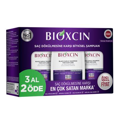 Bioxcin Anti-Hair Loss Shampoo with Black Garlic Extract - 300ml Nourishing & Strengthening Hair Care