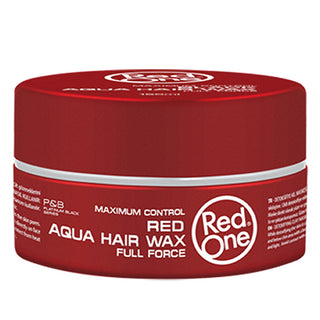 Red One Red Aqua Hair Wax - Extra Strong Hold, Shiny Finish, Non-Greasy Styling Wax for Men - Easy Wash Out - 150ml Red One Hair Wax: Strong Hold, Shiny Finish - Men's Styling hair wax, styling wax, hair styling product, strong hold hair wax, shiny hair wax, non-greasy hair wax, easy wash hair wax, red hair wax, men's hair wax, hair styling for men, hair styling, hair care, men's grooming, strong hold, shiny finish, non-greasy, easy wash, red one, hair product, hair gel, hair paste, men's style, hair stylin