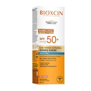 Bioxcin Very High Protection Sun Cream SPF50+ - Non-Greasy, Water-Resistant Sunscreen for Sensitive Skin Bioxcin SPF50+ Sunscreen Cream for Sensitive Skin Sunscreen Cream SPF 50+, Sensitive Skin Sun Protection, Non-greasy Sunscreen, Water-resistant Sun Cream, Fragrance-free Cosmetics, sun care, skin protection, moisturizing sunscreen, non-comedogenic, UVA/UVB protection, thermal water, hyaluronic acid, acne-prone skin, outdoor activities, beach essentials, hiking gear