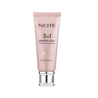 Note Cosmetics 3-in-1 Healthy Skin Tinted Moisturizer SPF 50: Brightening, Skin Tone Equalizing, UVA/UVB Protection for Radiant, Hydrated Skin Note Cosmetics Tinted Moisturizer SPF 50: Healthy, Radiant Skin tinted moisturizer, SPF 50 moisturizer, skin tone equalizing cream, healthy skin cream, brightening moisturizer, UVA UVB protection, daily sun protection, lightweight moisturizer, moisturizer, SPF 50, skin tone, healthy skin, brightening, UVA protection, UVB protection, daily sun care, lightweight, skinc