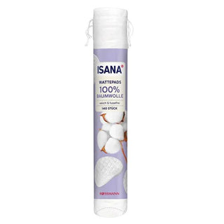 Isana Cotton Pads for Makeup Removal - Soft, High Absorbency, 140 Count Isana Cotton Pads for Makeup Removal - Soft & Gentle cotton pads for makeup removal, soft cotton pads, high absorbency cotton pads, makeup removal cotton pads, sensitive skin cotton pads, Isana, makeup removal, skincare, beauty products, gentle skincare, 100% cotton, 140 count