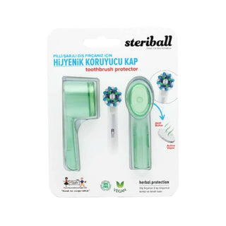 Steriball Hygienic Toothbrush Holder - Green, Pack of 2 for Bathroom Organization Steriball Toothbrush Holder - Hygienic & Organized toothbrush holder, hygienic toothbrush storage, Steriball toothbrush holder, electric toothbrush holder, bathroom organization, oral hygiene, green accessories, pack of 2, Steriball accessories