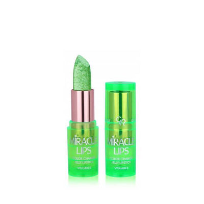 Golden Rose Miracle Lips: Color Changing Jelly Lipstick - Bright Pink, Personalized pH & Temperature Reactive, Natural G