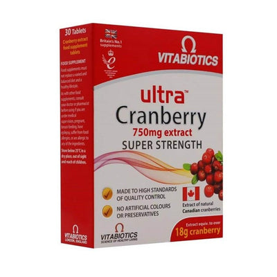 Vitabiotics Ultra Cranberry Supplement Tablets - 30 Count, Urinary Tract Health Support
