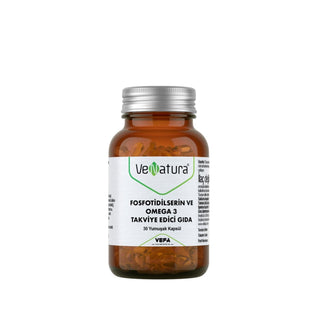 VeNatura Phosphatidylserine & Omega-3 Dietary Supplement for Brain Health Support - 30 Soft Capsules VeNatura Phosphatidylserine & Omega-3 Supplement for Brain Health Phosphatidylserine supplement, Omega-3 dietary supplement, Brain health support, Cognitive function aid, VeNatura Fosfotidilserin, Dietary Supplement, Health Supplements, Brain Health, Heart Health, Cognitive Support, Omega-3 Supplements, Soft Capsules, Nutritional Support