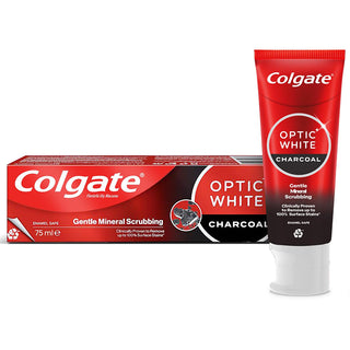 Colgate Optic White Charcoal Whitening Toothpaste: Remove Stains, Enamel Safe, Fresh Breath - For a Brighter, Whiter Smile! Colgate Optic White Charcoal: Whiter Teeth, Stain Removal whitening toothpaste, charcoal toothpaste, stain removal toothpaste, optic white toothpaste, enamel safe toothpaste, fresh breath toothpaste, teeth whitening, charcoal teeth whitening, surface stain removal, mint toothpaste, toothpaste, oral care, dental hygiene, brighter smile, whiter teeth, stain remover, active charcoal, mint