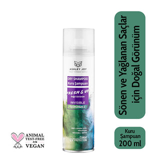 Ashley Joy Fresh & Up Dry Shampoo: Instantly Refreshes, Absorbs Oil & Cleanses Hair for Natural Look - 200 ml Ashley Joy Dry Shampoo: Oil Absorbing Hair Refresher - 200ml dry shampoo, oil absorbing shampoo, hair refresher spray, natural dry shampoo, quick hair cleanse, Fresh & Up Dry Shampoo, Ashley Joy Dry Shampoo, dry shampoo for oily hair, waterless hair cleaner, hair care, beauty, personal care, oily hair, hair refresh, instant hair cleanse, travel hair care, 200ml, spray, hair volumizer, hair texture, 