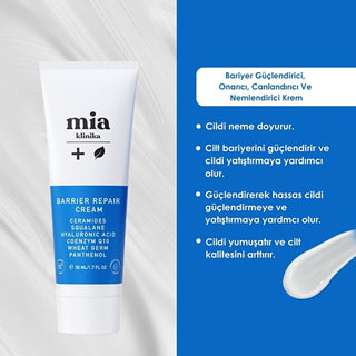 Mia Klinika Skin Barrier Strengthening Face Cream: Repair, Revitalize & Hydrate Sensitive Skin | Bariyer Güçlendirici Krem Mia Klinika Skin Barrier Face Cream | Repair & Hydrate skin barrier cream, repairing face cream, revitalizing moisturizer, hydrating face cream, sensitive skin cream, Mia Klinika, bariyer güçlendirici krem, onarıcı krem, canlandırıcı krem, nemlendirici krem, facial cream, skin repair, skin hydration, sensitive skin, skin barrier, face moisturizer, hydrating, revitalizing, soothing, skin