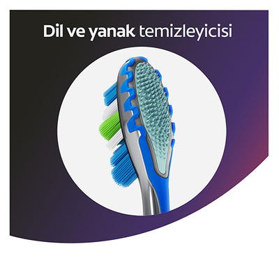 Colgate 360 Advanced Manual Toothbrush: Dentist Recommended Plaque Removal, Tongue & Cheek Cleaner for Superior Oral Hyg