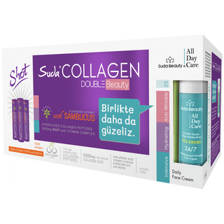 Suda Collagen Double Beauty Plum Flavour: Enhance Skin Health & Reduce Wrinkles - Delicious & Convenient Collagen Supplement