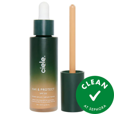 tint & PROTECT - Medium Coverage Tinted Serum Foundation with SPF 50+ - Vegan, Cruelty-Free, Natural Finish