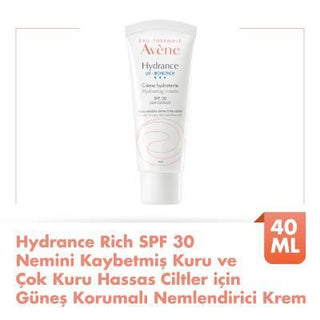 Avene Hydrance UV-Rich Moisturizing Cream SPF 30 - Hydrating, Non-Greasy, Sun Protection for Dry Skin Avene Hydrance UV-Rich Cream SPF 30 for Dry Skin Moisturizing Cream with SPF, Dry Skin Care, Avène Hydrance UV-Rich, SPF 30 Moisturizer, Hydrating Cream for Dry Skin, Non-Greasy Moisturizer, Sun Protection, Avène Thermal Water, Lipomucine, Meiboserine, Safflower Oil, Antioxidant Skincare, Daily Moisturizer, Dry Skin Solution, Skincare Essentials